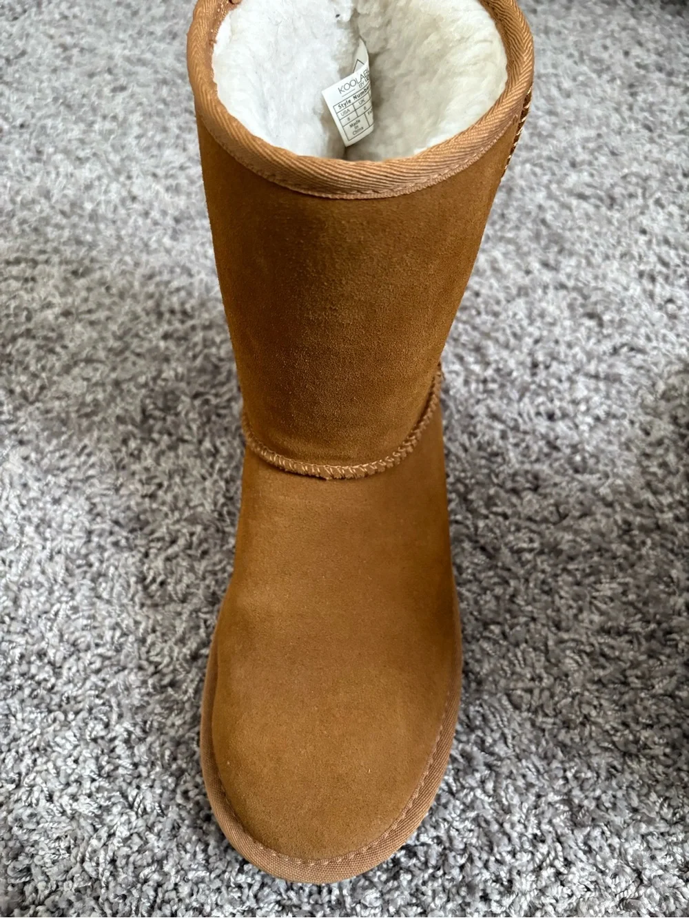 Koolaburra Chestnut Suede Shearling-Lined Winter Boot